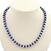 EXP Handmade Blue Agate Necklace With Faceted Silver Beads