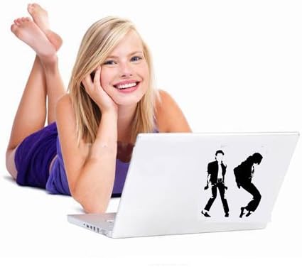 COMPUTER-LAPTOP-NOTEBOOK-MICHAEL JACKSON Dancing Black 4.5" Vinyl STICKERS / DECALS