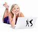 COMPUTER-LAPTOP-NOTEBOOK-MICHAEL JACKSON Dancing Black 4.5" Vinyl STICKERS / DECALS picture