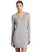 Calvin Klein Women's Essentials Long Sleeve Night Dress, Heather Grey, Small