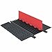 Checkers 5 Channel Low Profile Drive Over Cable Protector with Built in ADA Compliant Ramp, Heavy Duty Loads up to 68,000 Pounds, Polyurethane Construction, Orange/Black, GD5X75-O/B