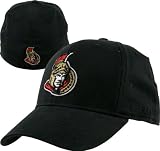 Ottawa Senators Basic Logo Black Structured Flex Hat
