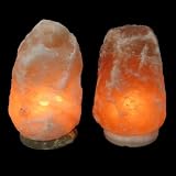 2 Himalayan Salt Lamps with Onyx Base SL601-2 (20-24 lbs each)