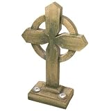 Moonrays 91244 Solar Powered Highlighted Glowing Stone Cross Garden Accent