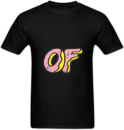 RUGOU Men's Ofwgkta Odd Future Graphic Logo Printed O-Neck T-shirt M Black