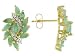 2.20CTW EMERALD WITH DIAMOND ACCENT 18KT OVER STERLING SILVER EARRINGS