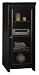 Kitchen & Housewares : Bush Glass Door Audio Cabinet - Stanford (Antique Black) (60.5