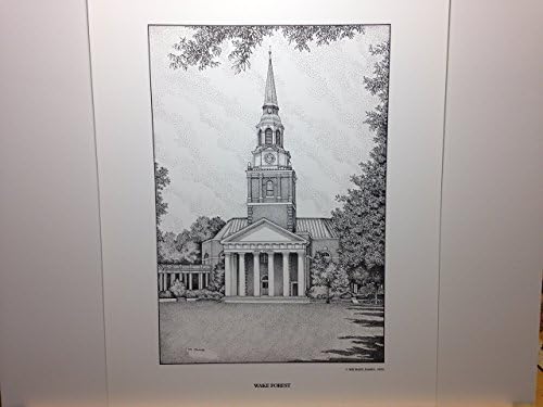HandmadeWake Forest - Wait Chapel 11"x14" print from pen & ink original