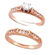14K Rose Gold Diamond Wedding Set - 0.60 Ct.