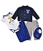 LRG "Higher Learning" 5-Piece Layette Set (Sizes 0M - 9M) - dress blues, 6 - 9 months