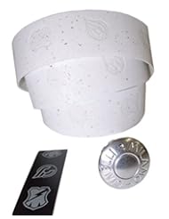 Sports: Cinelli Cork Mash Embossed Road Bicycle Handlebar Tape w/Cinelli Milano End Plugs (White) - Cinelli