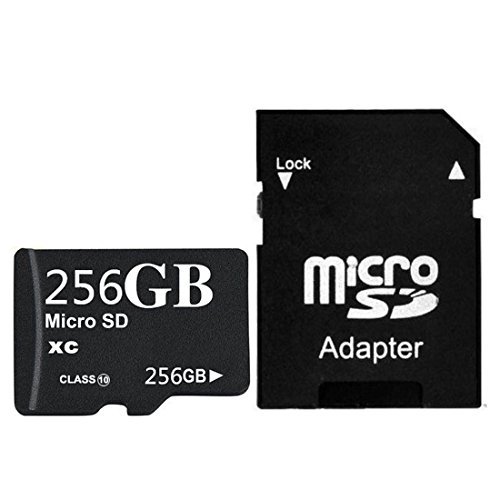 256GB Micro SD SDXC Memory Card High Speed Class 10 with SD Adapter US02