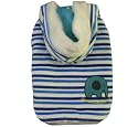 Blue Stripe- Dog Puppy Pet Clothes Jacket Coat Apparel Hoodie -Small