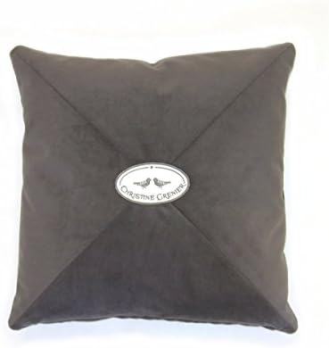 Pillow Two is Better Square 20" x 20" Bunnies illustration Fine tailoring details Grey velvet Black White - My Rabbit Friends Collection