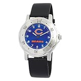 NFL Men's BR20010 Chicago Bears Team Player Black Leather Watch