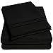 1500 Supreme Collection Twin Sheet Sets Black - 3 Piece Bed Sheets and Pillowcase Set for Twin Mattress - Extra Soft, Elastic Corner Straps, Deep Pocket Sheets, Twin Black