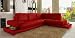 Leder Eckgarnitur “Palermo” in rot