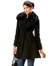 Flared Covered Button Wool Coat - Web Exclusive