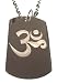 Hindu Om Aum Meditation Religion Religious Logo Symbols - Military Dog Tag Luggage Tag Key Chain Metal Chain Necklace