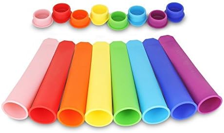 Silicone Popsicle Molds / Ice Pop Molds - Set of 6 Easy to Squeeze Ice Pop Tubes- BPA Free