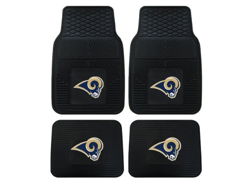 A Set of 4 NFL Universal Fit Front and Rear All-Weather Floor Mats - St. Louis Rams
