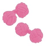 Solid Color Silk Knot Cufflinks – Pink Reviews