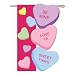 Be My Valentine - Pinwheel - Appliqued 28" x 44" Banner House Flag