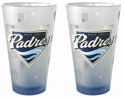 San Diego Padres Frosted Pint Glass (16-Ounce, Set of 2)