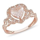 1-1/4 ct.t.w. Morganite and 1/10 ct.t.w. Diamond Fashion Ring in 10k Pink Gold