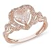 10k Rose Gold Morganite and Diamond Ring (.1 cttw, G-H Color, I2-I3 Clarity)