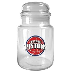 Detroit Pistons NBA 31oz Glass Candy Jar - Primary Logo