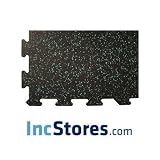 6mm Energy Rubber Tiles Interlocking Rubber EPDM Gym Mat (9 Tile Pack 36 Sqft)
