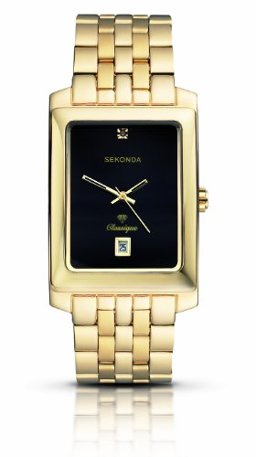 Sekonda Men's Gold Plated Classique Diamond Watch 3835.47