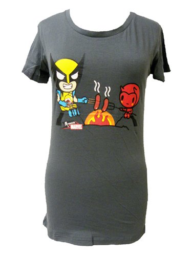  Tokidoki X Marvel Wolverine Camp Fire Women's Dark Grey T-shirt