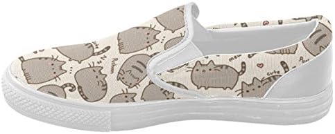 Vons Cat Canvas Women's Slip On Fashion Shoes Sneaker - US9