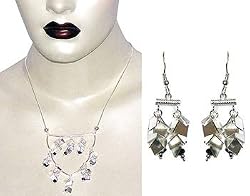 Necklace Earings Sterling Silver Black Onyx Jewelry