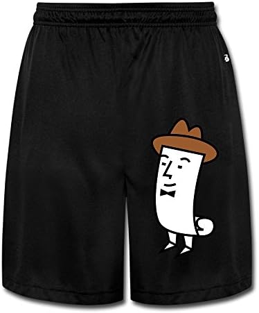 UWS DESIGN Mens Funny Cartoon Short Pant Running Pants Black
