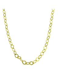 14 Karat Yellow Gold Fancy Diamond Link Necklace (24 Inch)