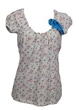 New Womens Cream Floral Print Top. Sizes 8/10 & 12/14. Sizes EU 36/38 & 40/42. Sizes 36″ Chest & 40″ Chest.