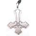 Inverted Cross Pentagram Pewter Pendant Necklace