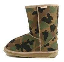 Emu Australia Toddler & Kid's Green Camo Suede Bronte Lo Boots
