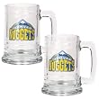 Denver Nuggets 2pc 15oz Glass Tankard Set - Primary Logo NBA Basketball