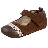Robeez Mini Shoez Infant/Toddler Petite Rose Mary Jane,Brown,12-18 Months (US Toddler 5 M)