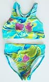 Girls 4-16 2PC Swimsuit Bikini/Tankini in Blue Swirl
