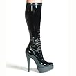 5.5 Inch Women's Sexy Knee High Boots Platform Boots Stretch Inner Zipper
