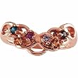 14K Rose Gold Mother's Ring - 6 Gemstone -- YOU CHOOSE THE COLORS!