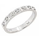 0.24ct Pave Diamond Wedding Anniversary Band Ring 14K White Gold (SI Clarity, G Color)