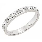 0.24ct Pave Diamond Wedding Anniversary Band Ring 14K White Gold (SI Clarity, G Color)