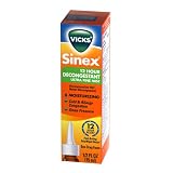 Vicks Sinex VapoSpray Moisturizing 12 hour Ultra Fine Mist Decongestant Nasal Pump, 0.5-Fluid Ounce Boxes (Pack of 4)