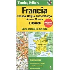 Francia. Olanda, Belgio, Lussemburgo, Andorra, Monaco 1:800.000